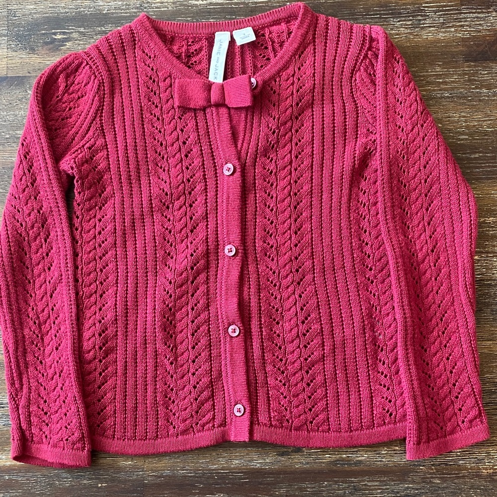Janie and Jack Knit Cardigan Sweater - Pink